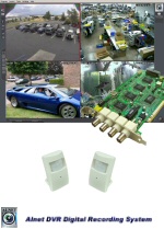 CD-205-MT 2-Camera Sony Hi-Res Color CCD Motion Detector Covert Alnet Business CCTV PC-Based Security Camera System