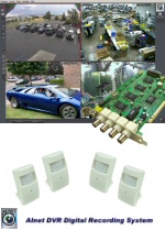 CD-405-MT 4-Camera Covert Motion Detector Sony Hi-Res Alnet PC-Based Business CCTV DVR Security Camera System
