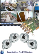 C-403-I 4-Camera Security Eyes IR Outdoor Home CCTV Security Camera PC-Based System
