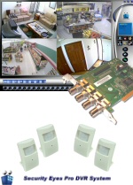 CD-403-MT - 4-Camera Motion Detector High Resolution Indoor Home CCTV PC-Based Security Camera System