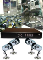 CD-400-ES 4-Camera Hi-Res Outdoor IR Night Vision Standalone&nbsp;DVR&nbsp;Business Security Camera System
